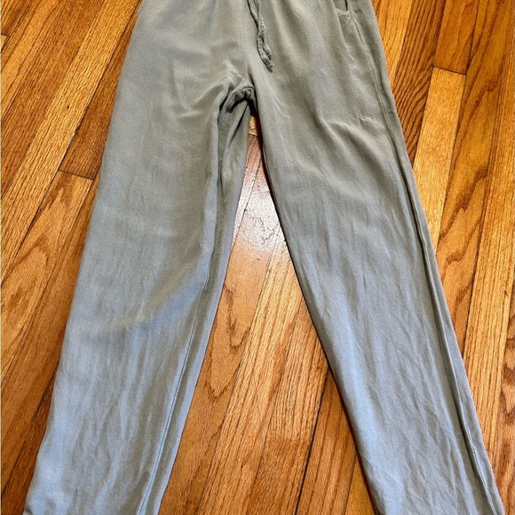 Sincerely Jules Jumpsuit Size XS Tie Waist Cuffed Sleeves Cuffed Straight Leg - Picture 4 of 14